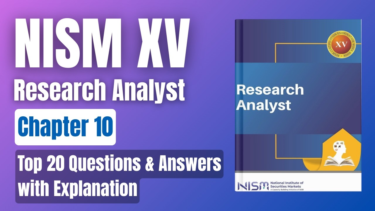 NISM Series XV Chapter 10: Valuation Principles 📚 Top 20 MCQs💯 Research Analyst