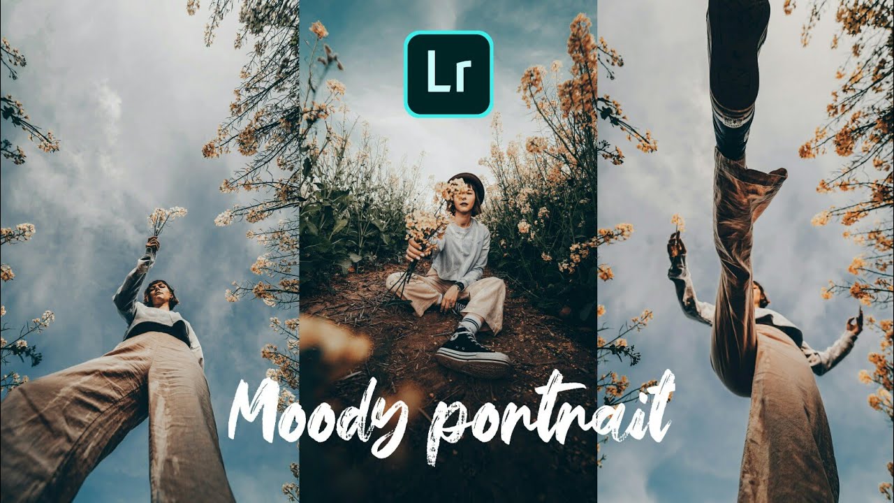 Free lightroom Preset DNG | Moody Portraits lightroom colour grading tutorial #168