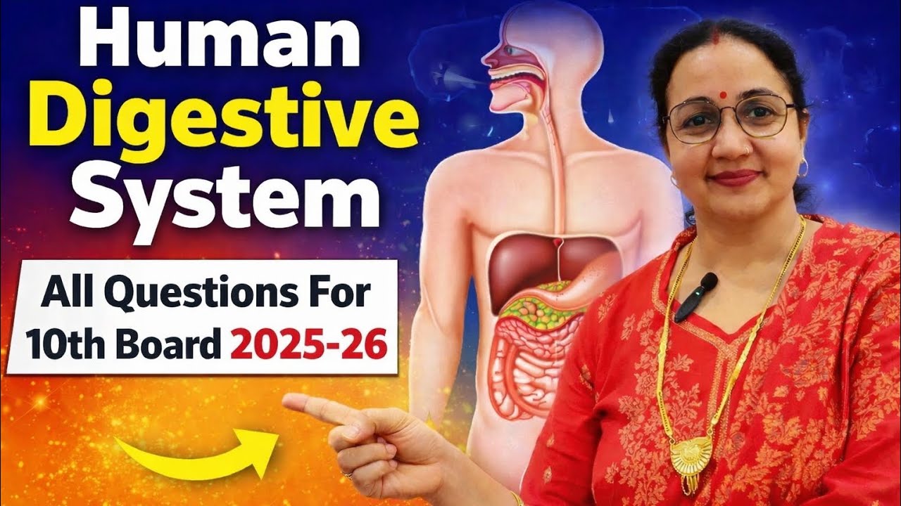 Class 10th: Human Digestive System//Life Processes// All Important Questions For Board 