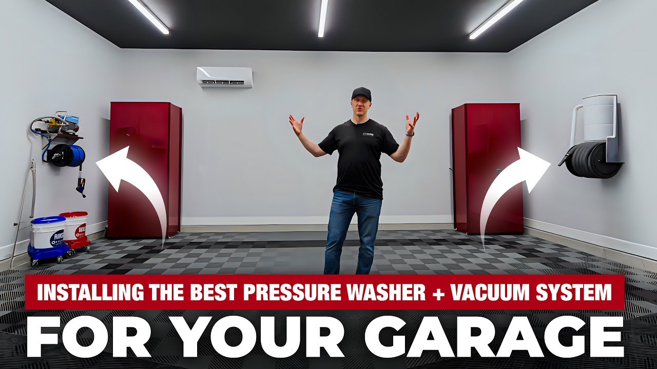 The BEST Pressure Washer + Vacuum Setup for Any Garage | OVERKILL Garage Build: Part 3