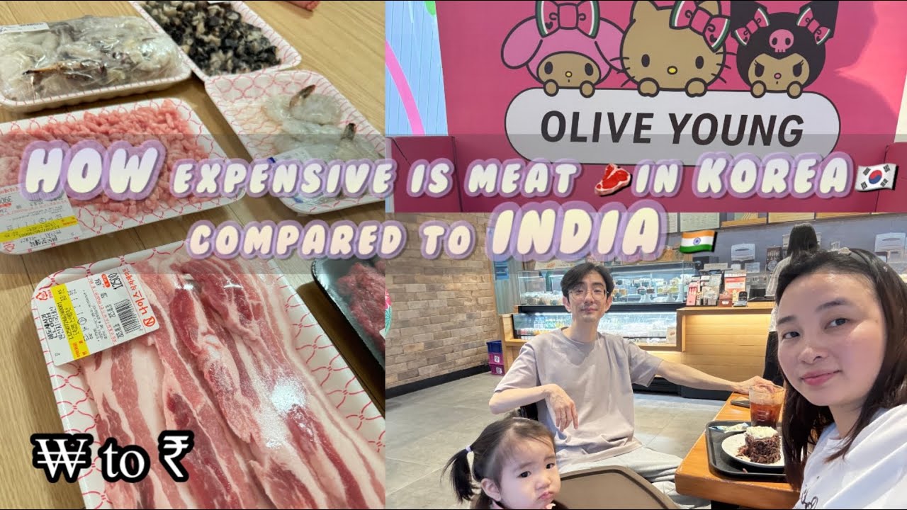 Meat Price in Korea converted into INR & skin care at its cheapest 