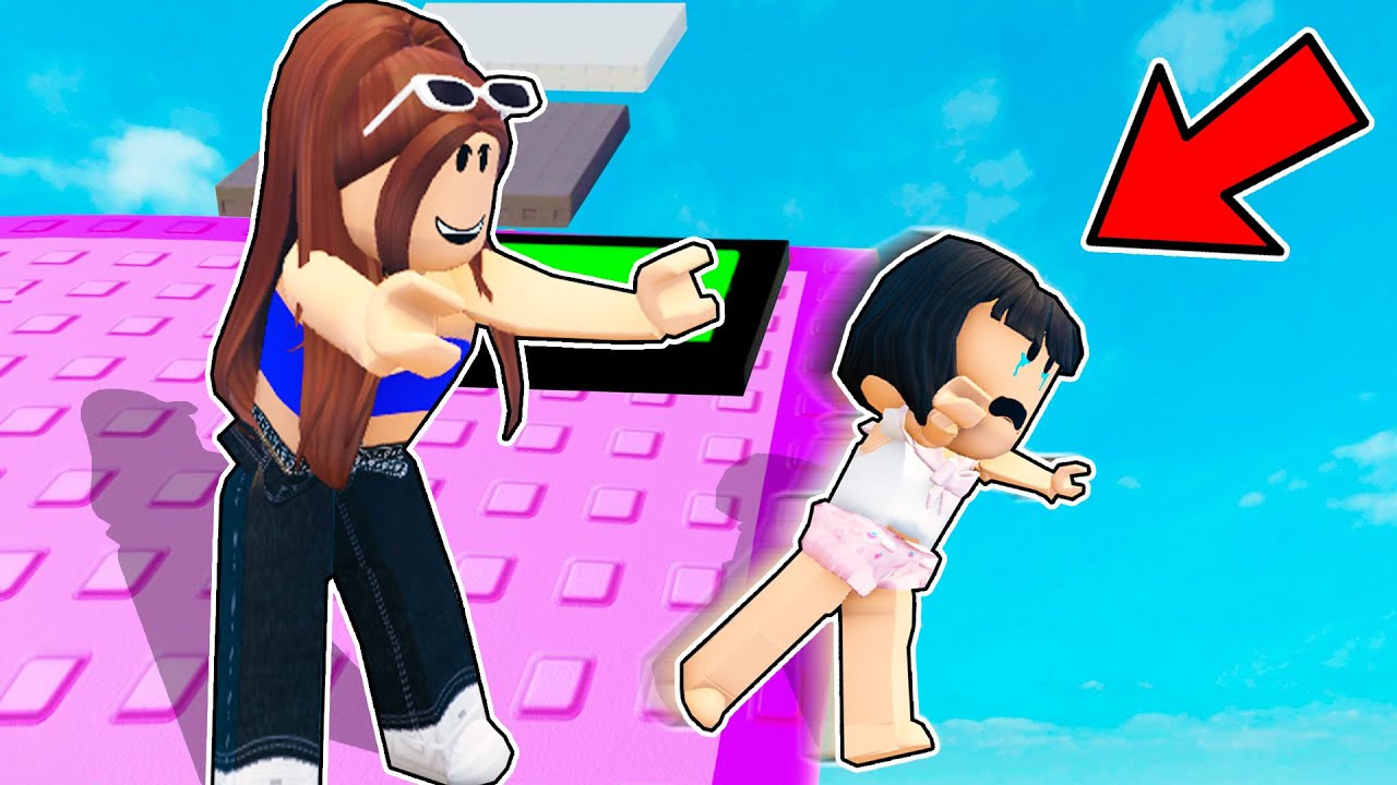 TROLLEO A MIS AMIGOS EMPUJANDOLOS en la TORRE MÁS TÓXICA de Roblox