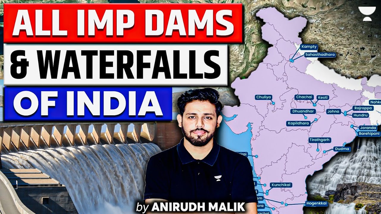 All Imp Dams and Water Falls of India | UPSC Prelims 2025 | Geography | Anirudh Malik