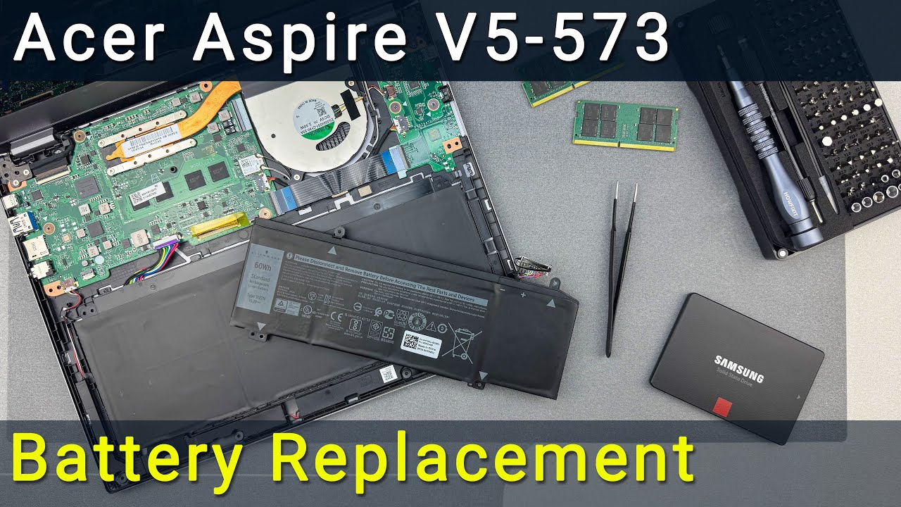 Замена батареи в ноутбуке Acer Aspire V5-573