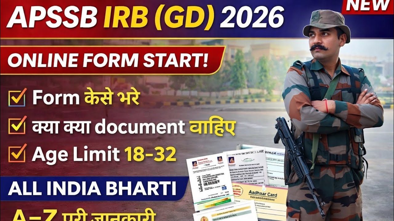 🔥🔥APSSB IRB GD 2026 Vacancy 🚨 | Form Kaise Bhare + Documents + Age Limit FULL VIDEO 