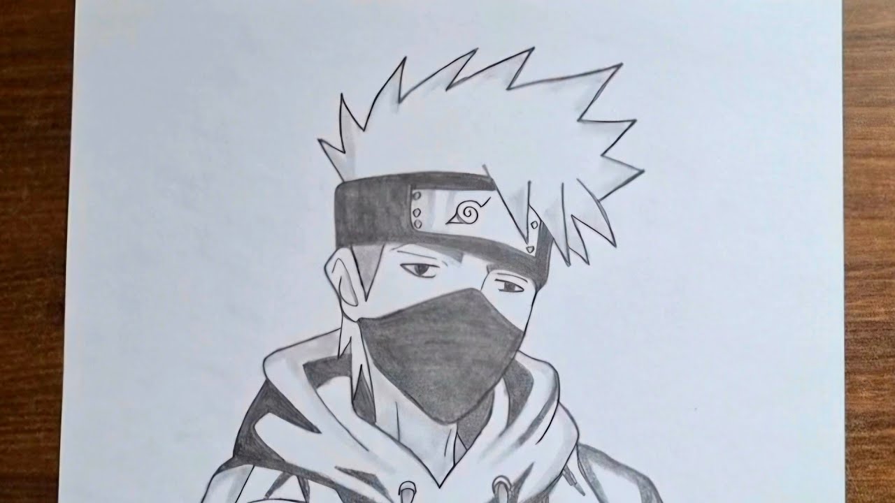 How to draw Kakashi hatake || pencil sketch anime drawing step by step 