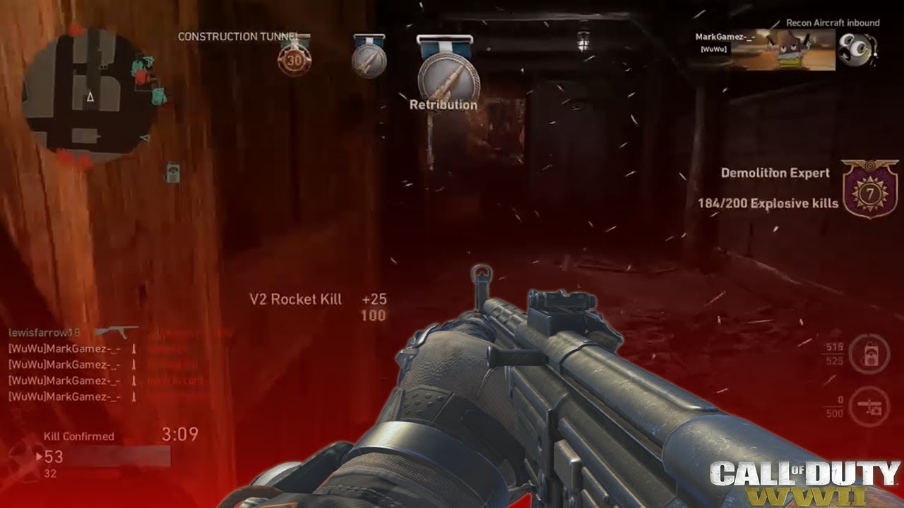 COD WW2 - V2 Rocket Gameplay 40 killstreak