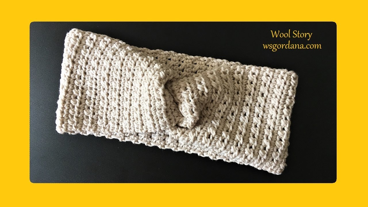 Easy Crochet TURBAN Headband Tutorial - Heklana traka za glavu