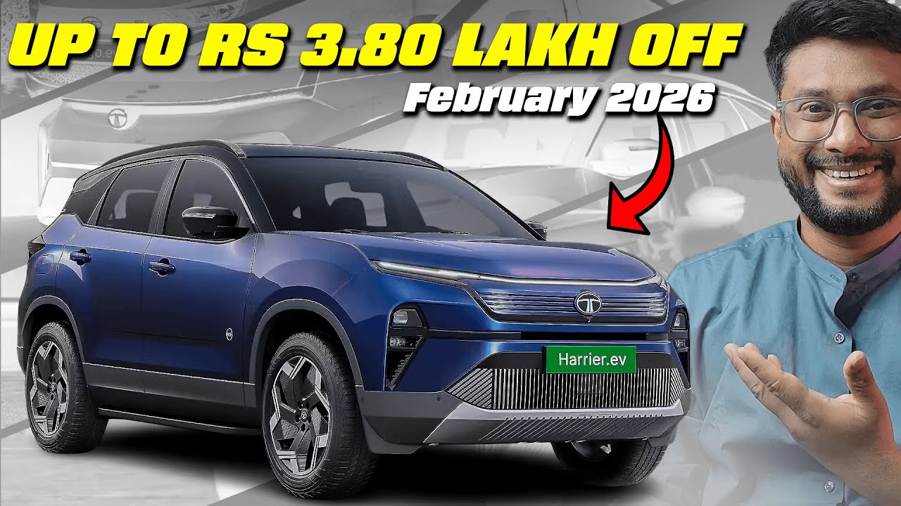 Tata February 2026 Mega Discounts 😱⚡ Up to ₹3.80 Lakh Off on Curvv EV & Harrier EV 🚗 ! motoautocar