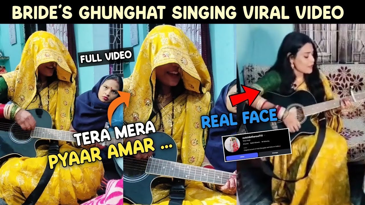 Newly-Wed Bride Singing With Guitar Goes Viral | Heartwarming Video Wins Everyone’s Hearts