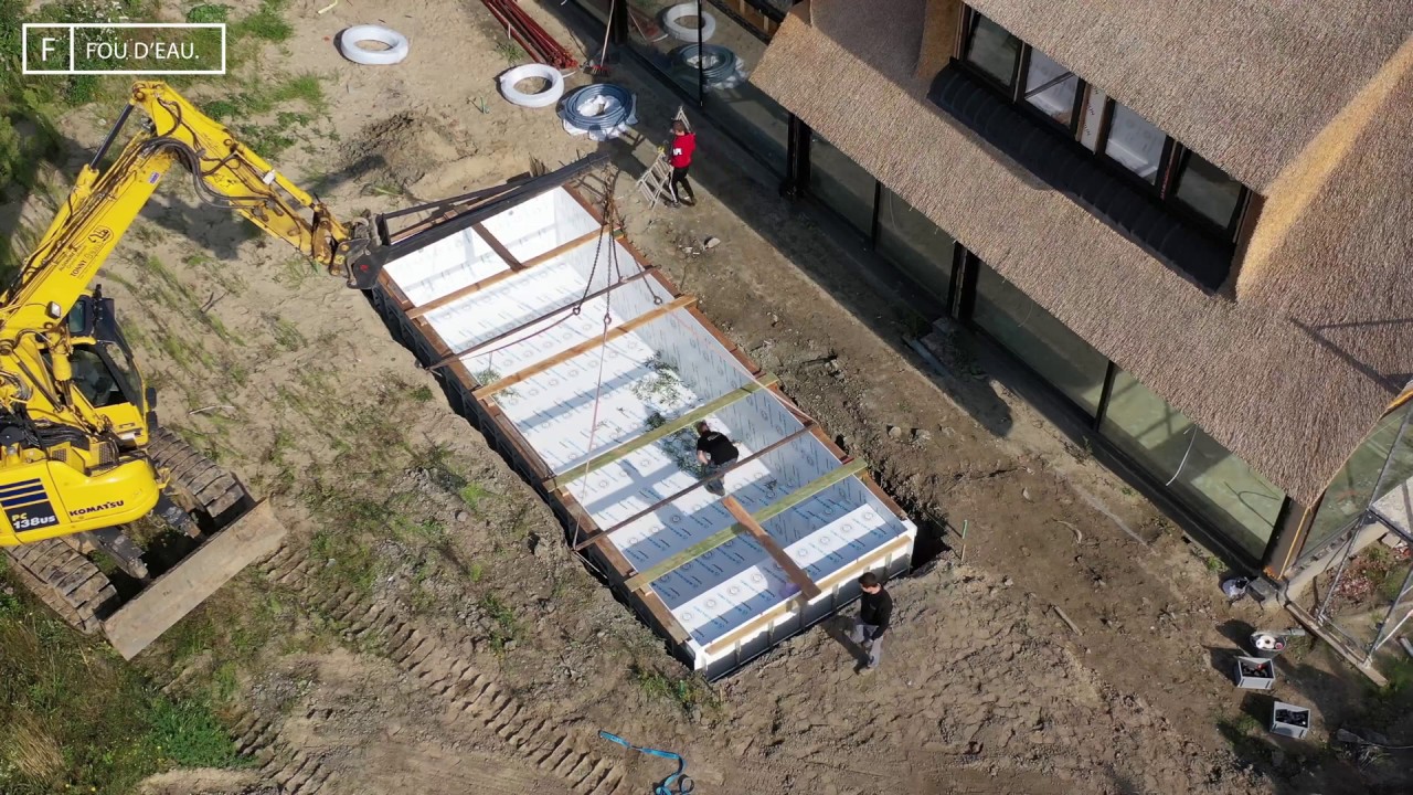 Plaatsing Heidelbergh zwembad door Foudeau zwembaden