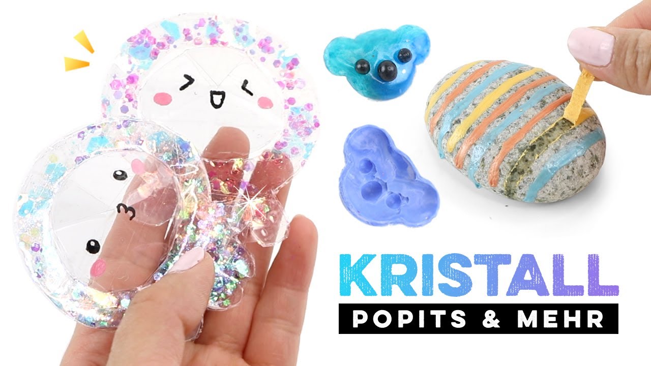 POPITS selbermachen  🥰 Kristall Pop Its Spielzeug selber basteln !