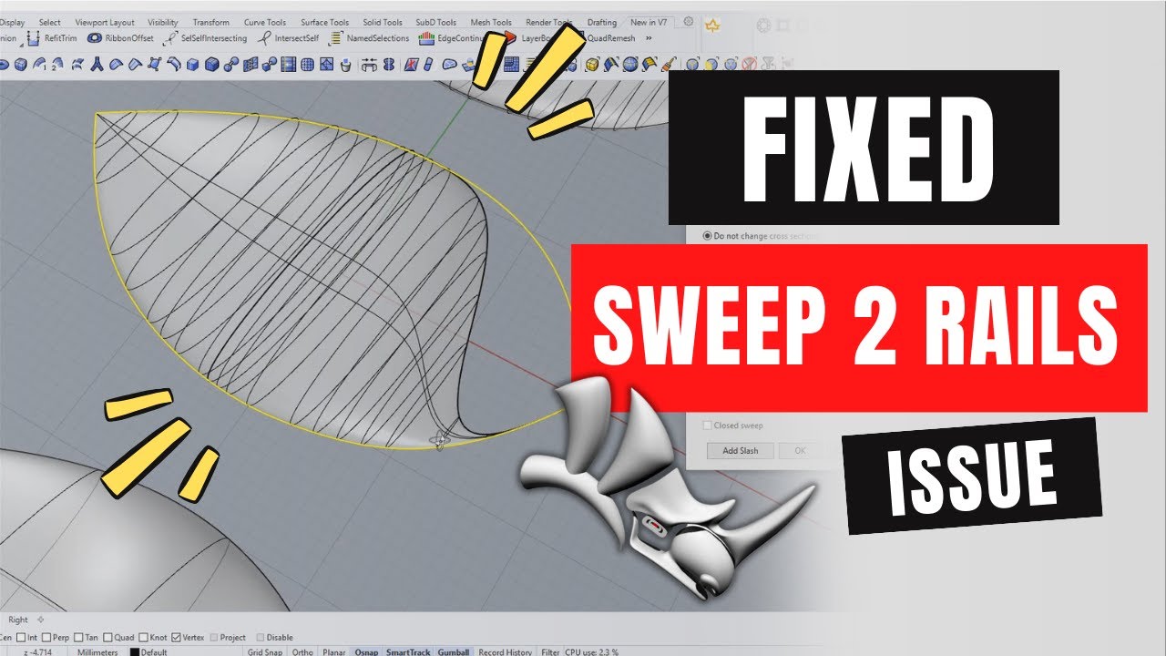 Sweep 2 Fixes in Rhino 3D: A Quick Guide #472