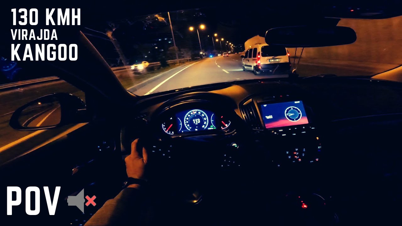 Opel Insignia | Gece Sürüşü |   Viraja 130 kmh'la giren çılgın Renault Kangoo sürücüsü| POV  | 2K  |