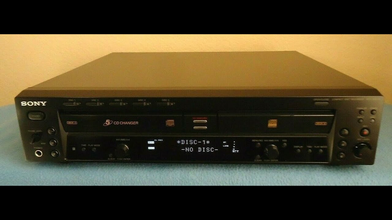 Sony RCD-W500C  5 CD Changer Recorder - Erase, Recording and Playback Test  ____________ sn: 8970878