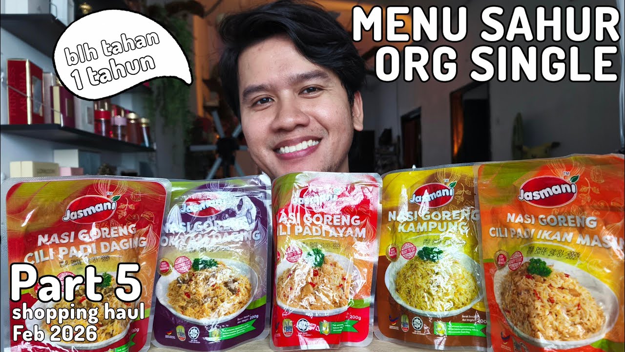 REVIEW JASMANI NASI GORENG READY TO EAT  | PART 5 SHOPPING HAUL ( edisi Februari 2026 )