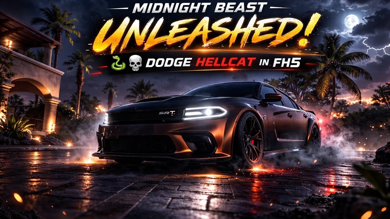 Midnight Beast Unleashed! 🐍💀 Dodge Hellcat in FH5💥