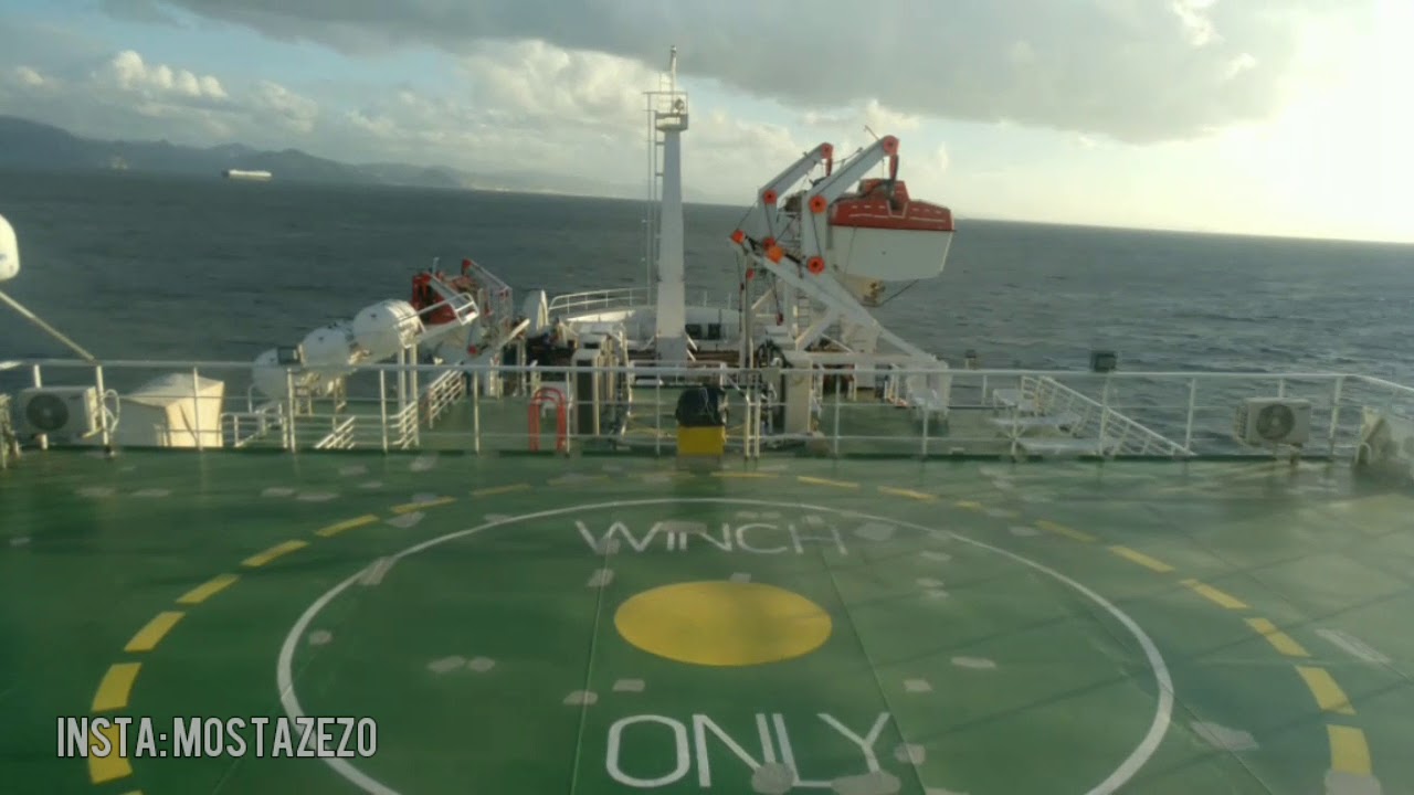 Time lapse, ship voyage from spain to morocco