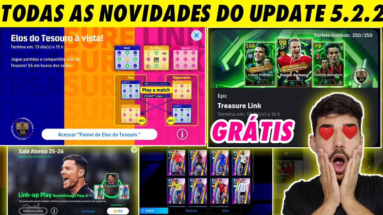 Chegou ELO do TESOURO com &Eacute;PICOS GR&Aacute;TIS, KAK&Aacute; Prime e MBAPPE Blitz Curle no efootball
