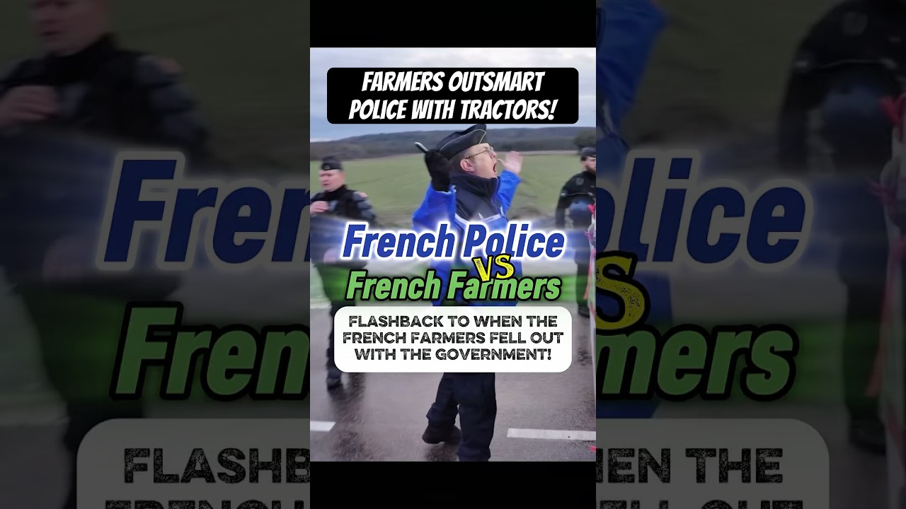 Farmers outsmart Police with Tractors when they block the road! #farmers #police #policefails