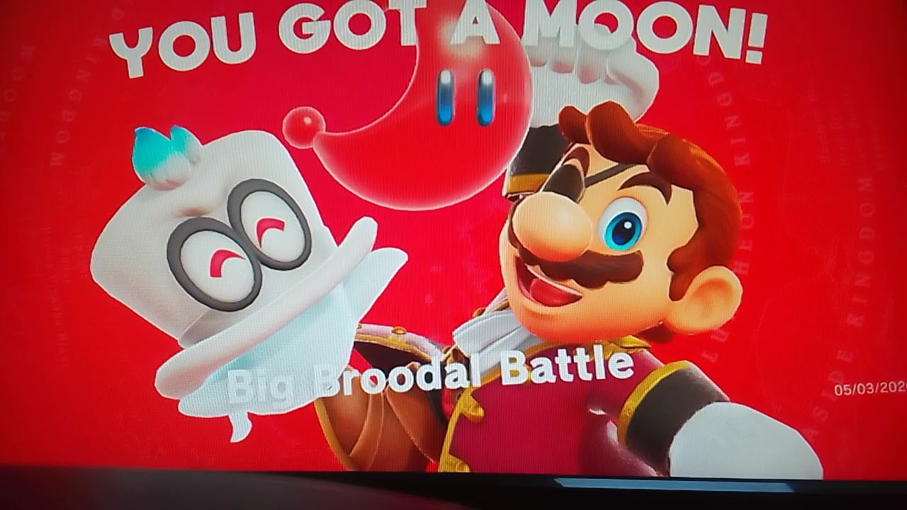A bird and the moon landing (Mario odyssey)