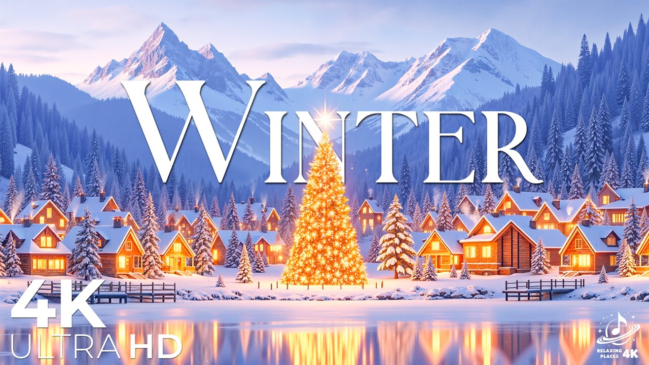 ❄️ Зима в 4K UHD | Волшебные снежные пейзажи по всему миру | Живописный фильм для релаксации