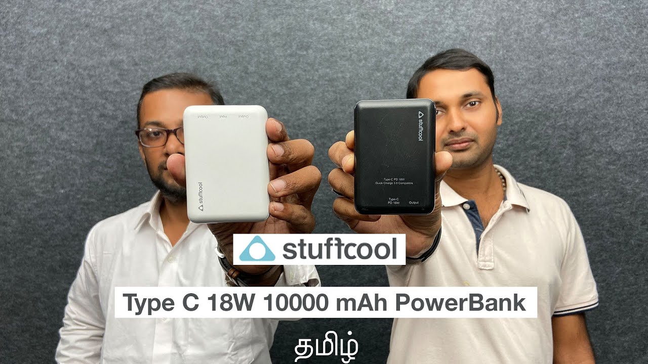 Stuffcool 10000mAh Power Bank Tamil — Type-C PD 18W Two-way Fast Charging