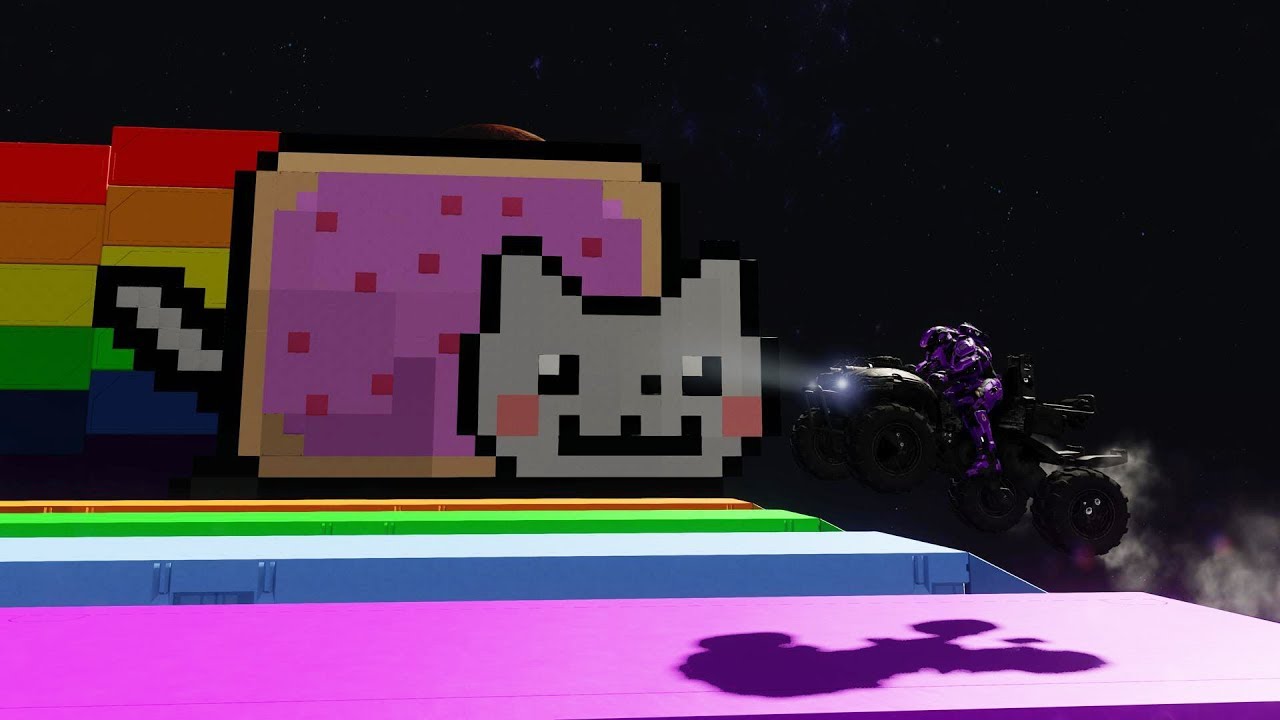 Halo 5 Guardians | DRAG RACE: NYAN CAT RACE | Carreras con mucho color (y caídas)