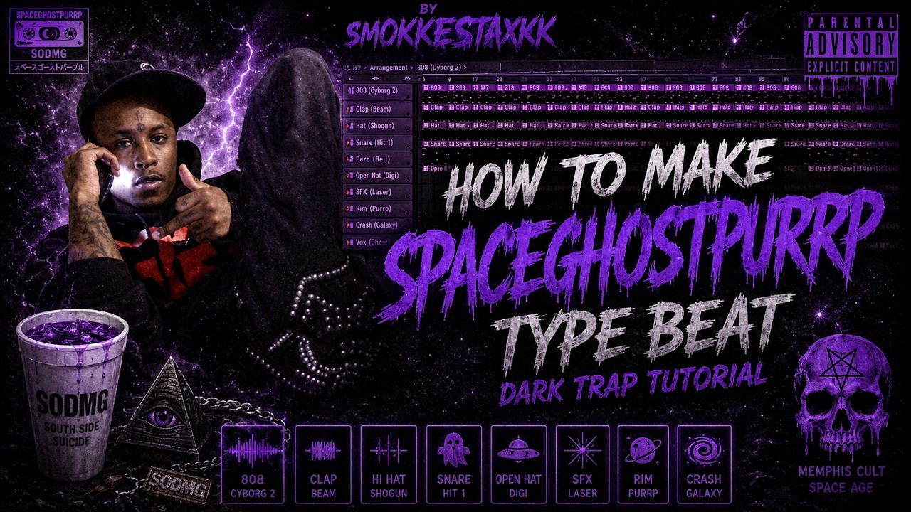 HOW TO MAKE SPACEGHOSTPURRP TYPE BEAT TUTORIAL BY SMOKKESTAXKK