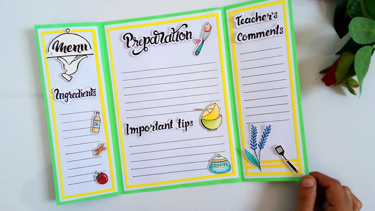Menu Card design ll Menu Card kaise banaye ll menu card design for school project l #35