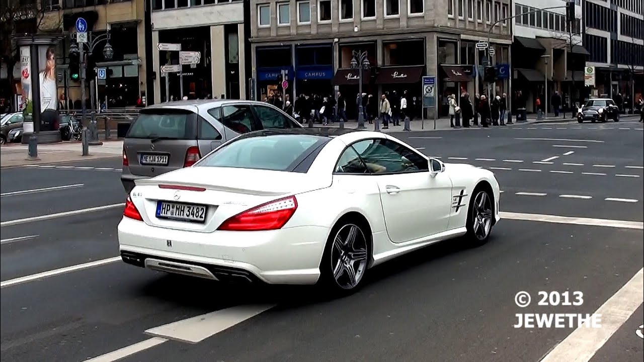 NEW 2013 Mercedes-Benz SL 63 AMG Spotted in Düsseldorf! Driving Scenes! (1080p HD)