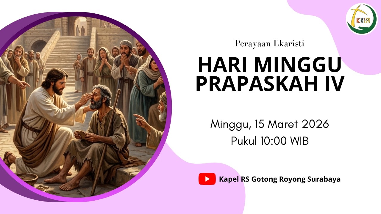 Misa Minggu Prapaskah IV | 📅 Minggu, 15 Maret 2026 | 🕙 10.00