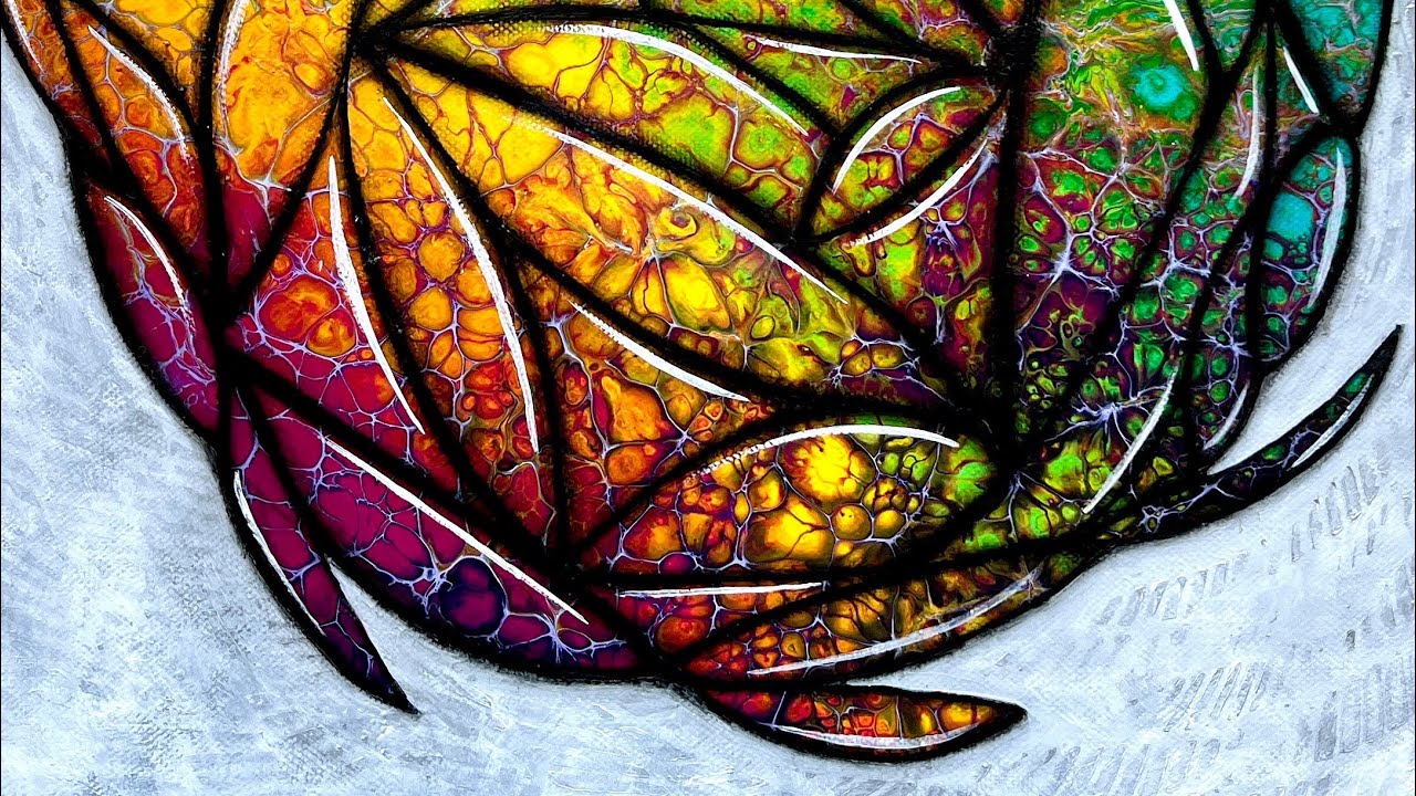 #178 WOW! 3D CREATIVE ACRYLIC POUR PAINTING - fluidart tutorial #art #painting #acrylicpouring