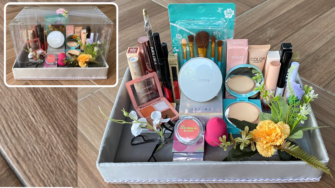 DIY | Cara Membuat Hantaran Make Up Mudah Untuk Pemula l Menghias Seserahan Make Up Simple