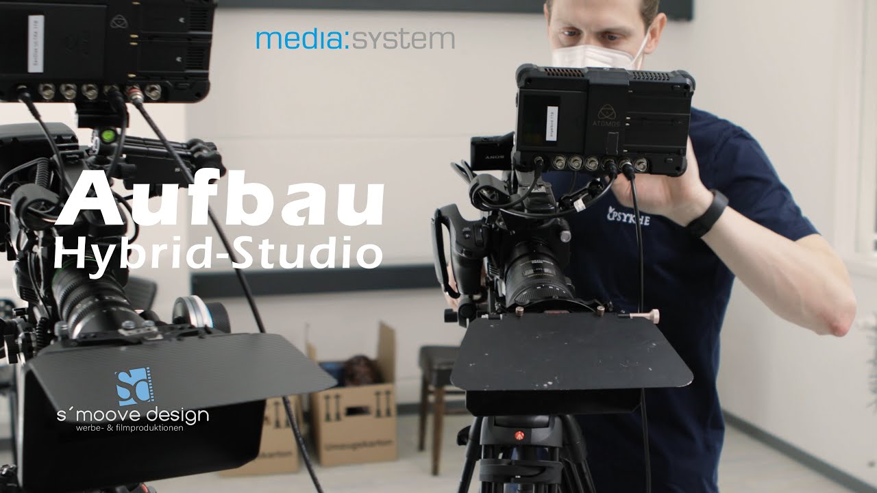 Aufbau des Streaming Studios in Öhringen - 2021 Hybrid-Studio für Events, Tagungen, Messen