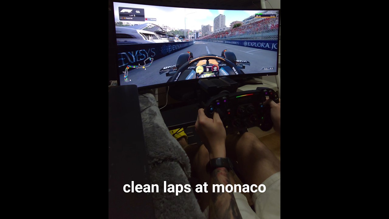 clean laps at circuit de monaco #f1 #mozaracing #simracing  #nextlevelracing #racingsimulation