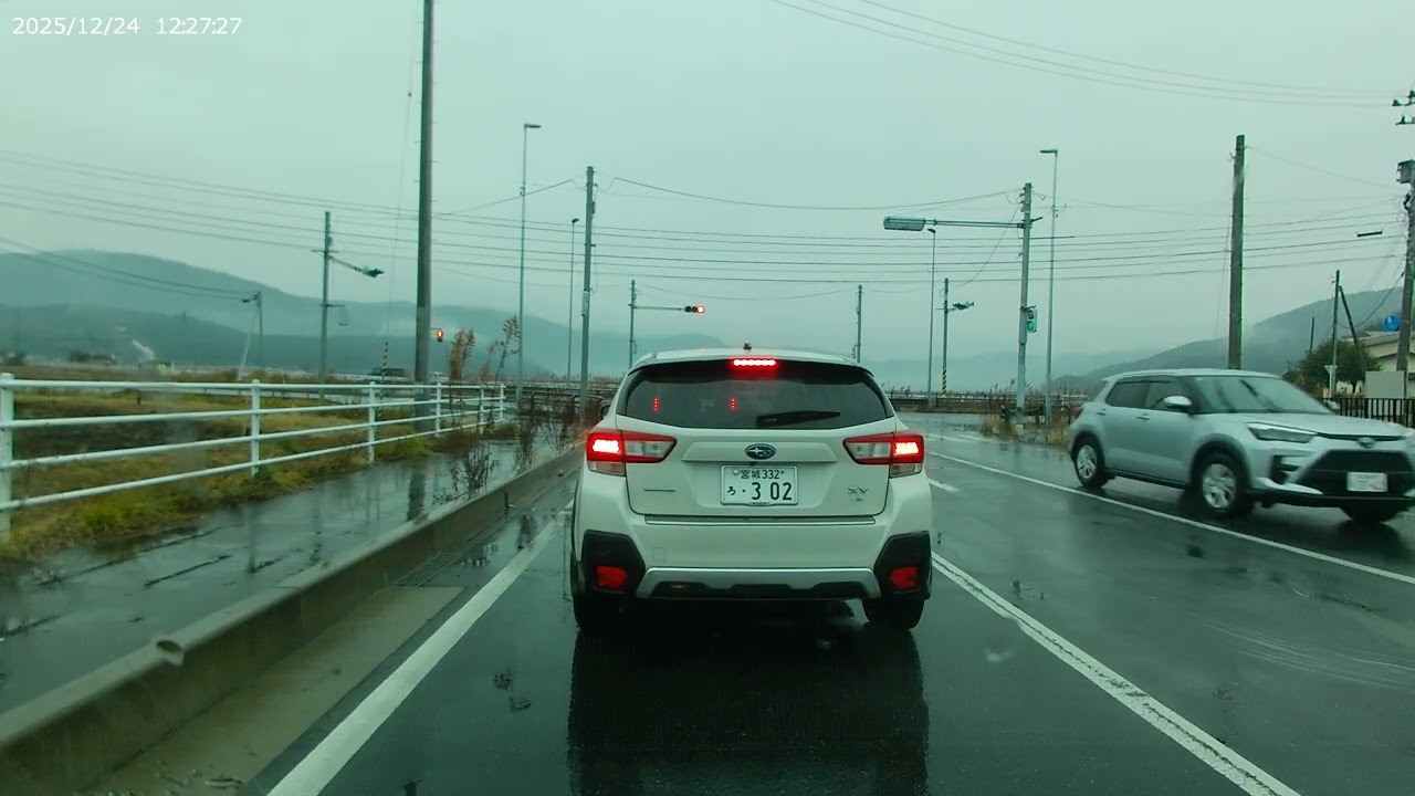 2025 12　宮城県石巻市流留地区イオン石巻東センター～新成地区～栄田地区～鹿妻地区～根岸地区～鹿妻地区～渡波稲井トンネル～稲井地区　DA65T　キャリイ　無音