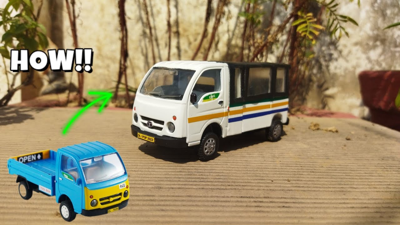Tata Ace Convert into Tata Gramin Seva#scalemodel#automobile#diecast#scalemodelcarsindia#toys