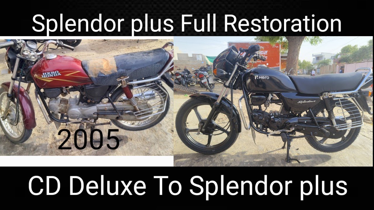पुरानी (CD Deluxe) को बना दिया नईं स्पलेंडर 💯Splendor Full Restoration🔥(CD Deluxe To Splendor plus)