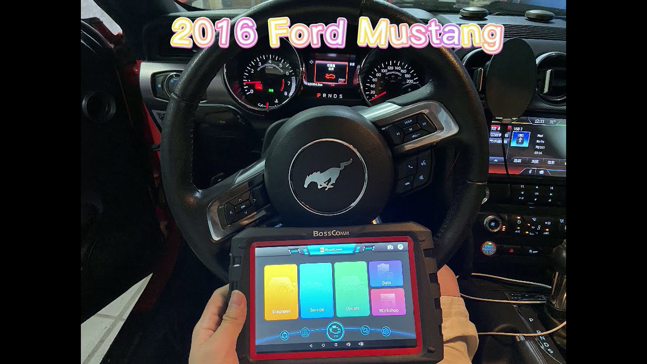 BossComm IFIX-980 Intelligent diagnostic scanner demo on Ford Mustang.