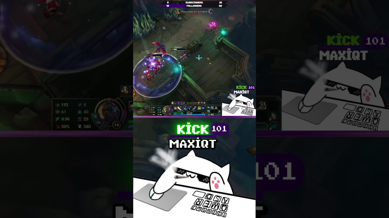 KONTROL BENDE!! ŞAMATA HARD 5V5 :] #kick #lol #leagueoflegends #shorts #gaming #şamata #outplay