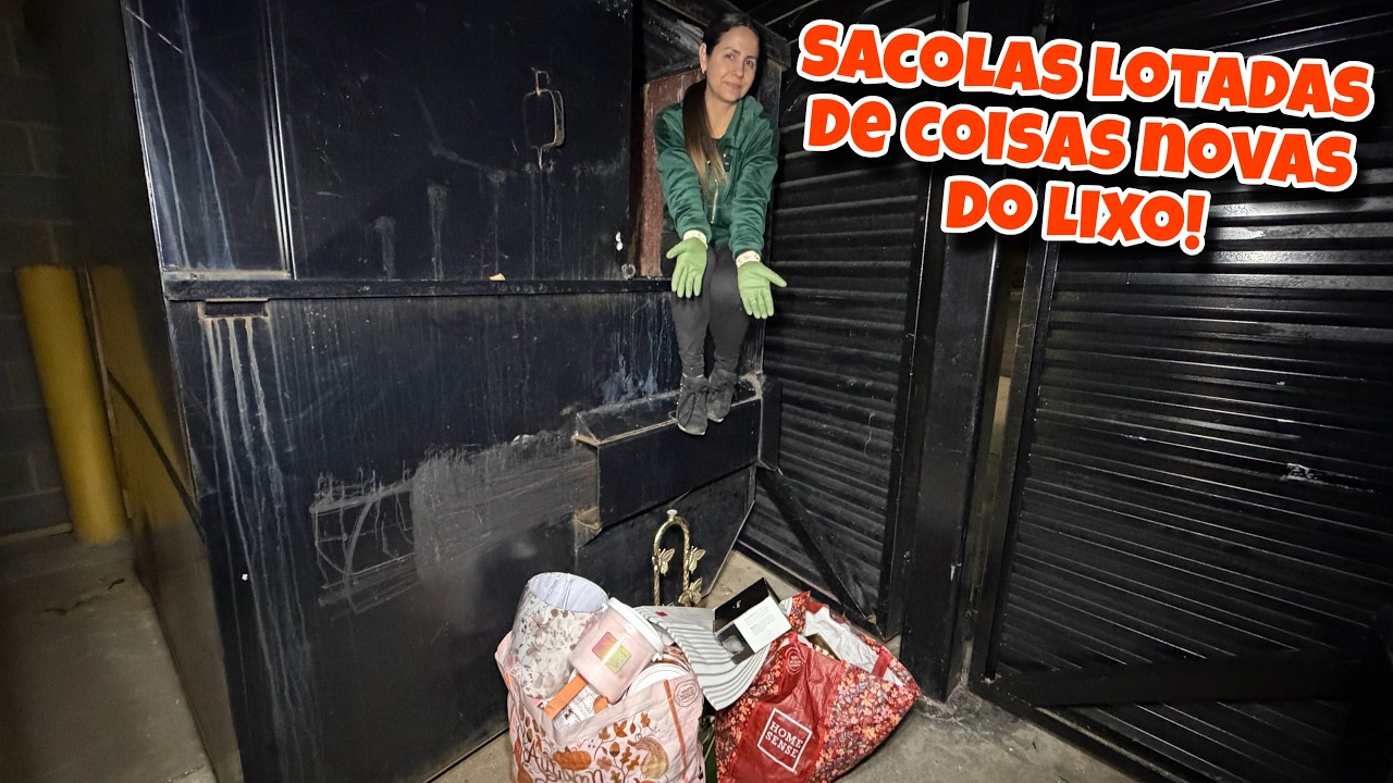 Sacola lotadas de coisas novas do lixo dos Estados Unidos!🇺🇸