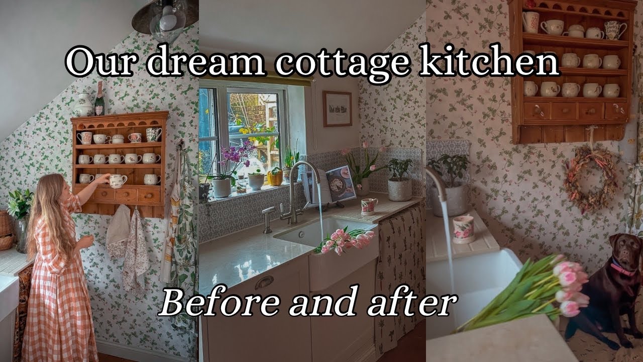 Transforming my fairytale cottage kitchen in England | BEFORE AND AFTER