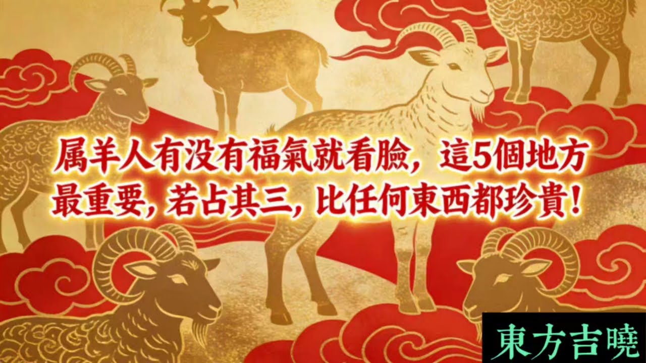 屬羊人有沒有福氣就看臉，這5個地方最重要，若占其三，比任何東西都珍貴！