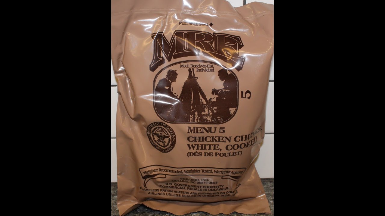 US Military MRE Menu A #5 Chicken Chunks, White, Cooked Review