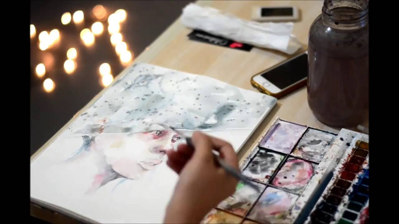 Watercolor Painting - Petrichor by enon de belen