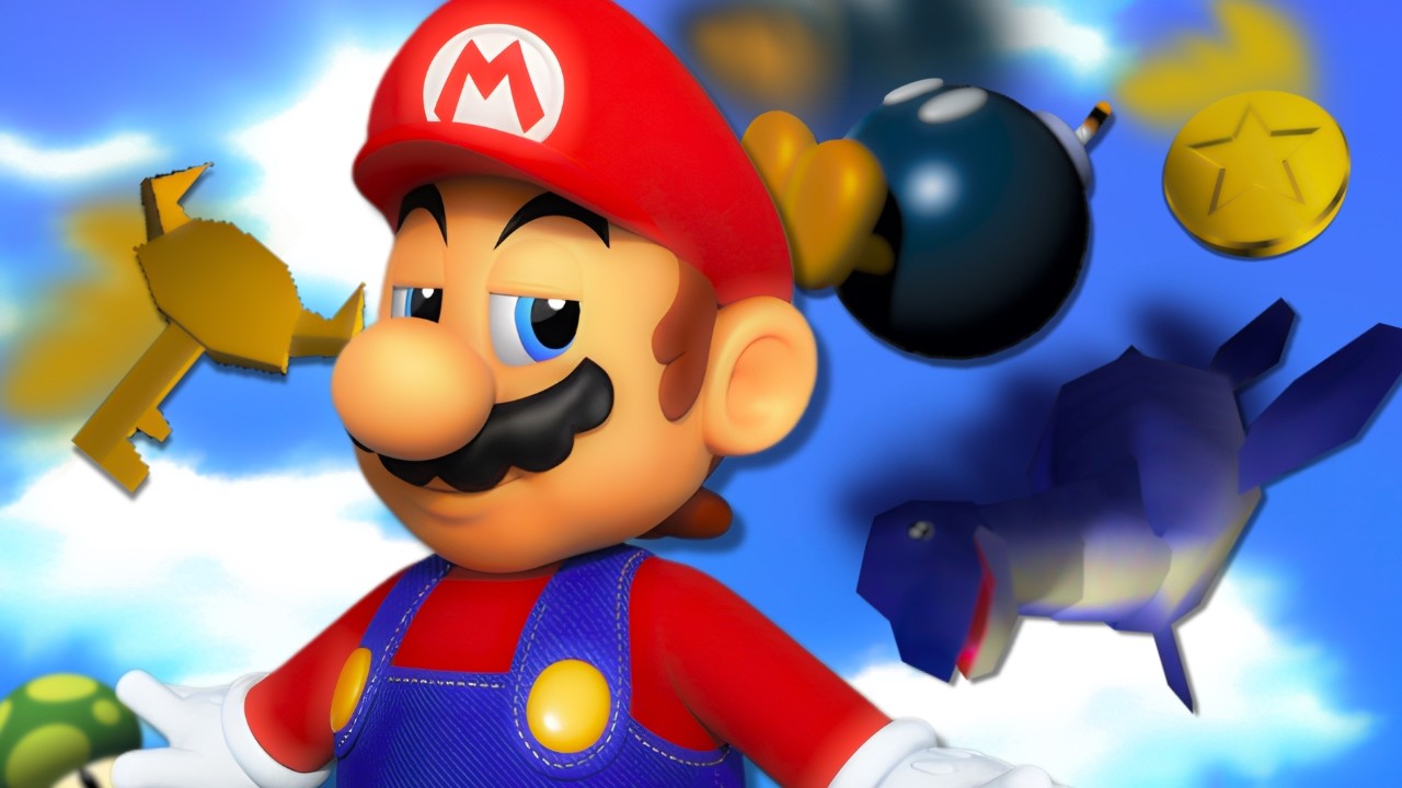 MARIO 64, Mas Ta CHOVENDO ITEMS