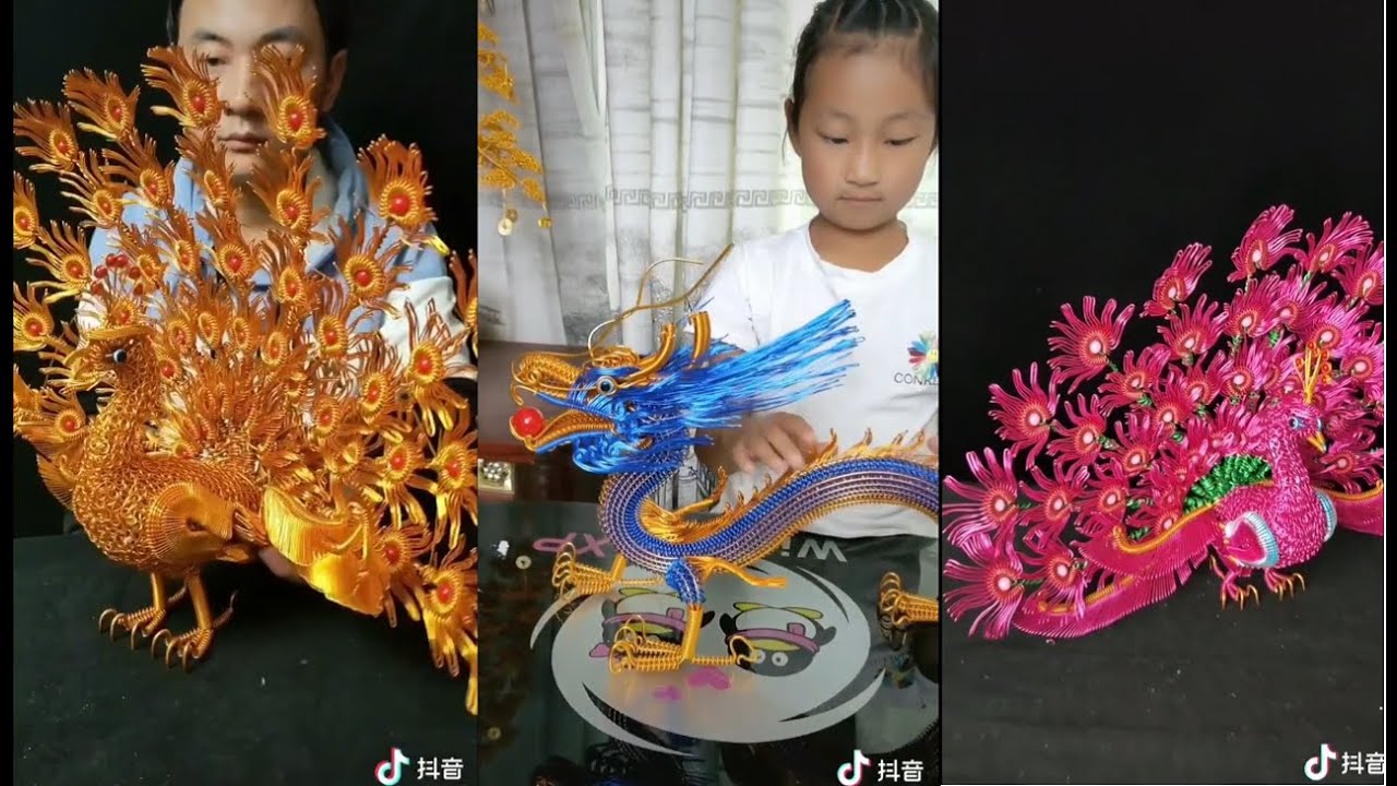How to make dragons and phoenixes with copper wire | Small tricks