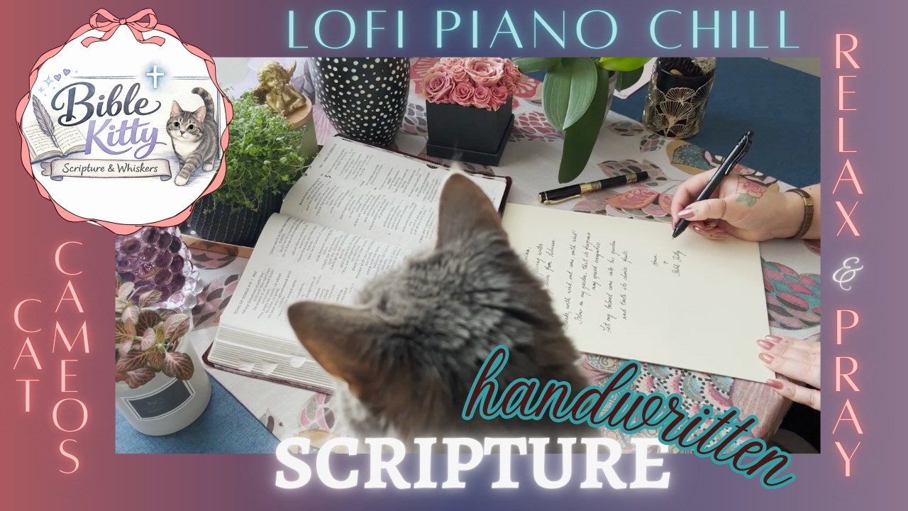 Solomon’s Song of Songs Chapter 2 📖✍️🐾 | Handwritten Scripture, Soothing Prayer Music, Cat Cameos