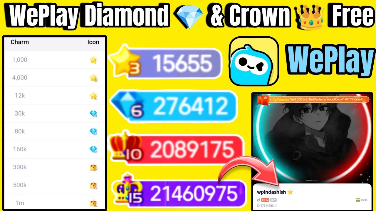 WePlay How to Level Up Charm | WePlay Mai Star or Diamond kaise lagaye
